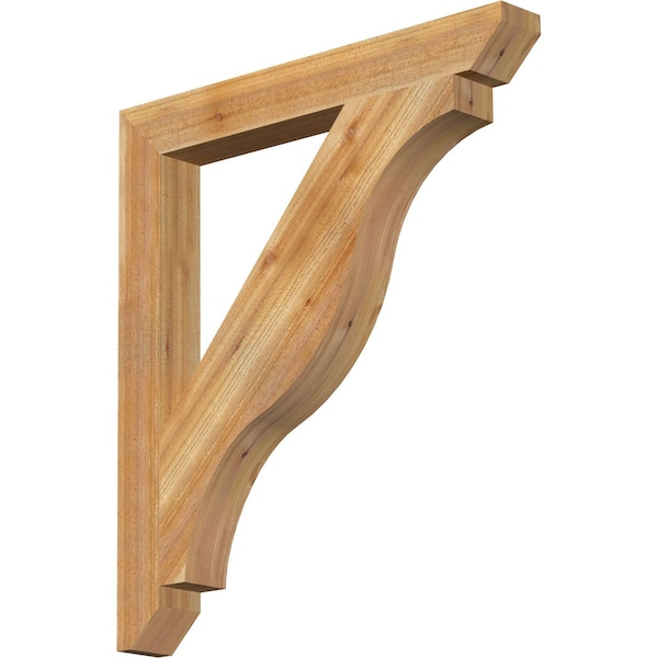 Ekena Millwork Funston Slat Rough Sawn Bracket, Western Red Cedar, 4"W x 34"D x 38"H BKT04X34X38FST06RWR - main